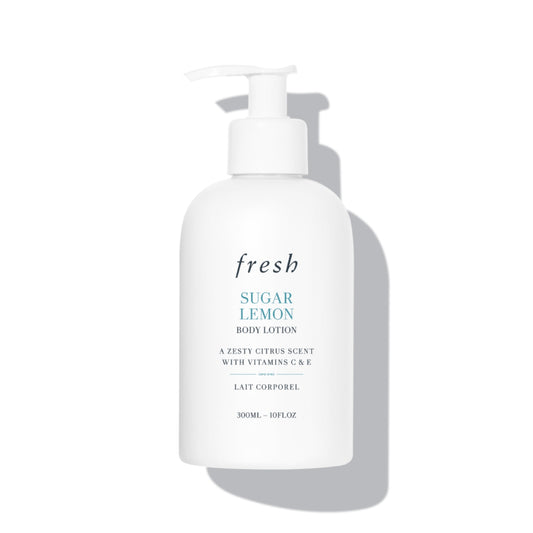 Fresh Sugar Lemon Body Lotion 300 mL with refreshing citrus scent for smooth, hydrated skin.
