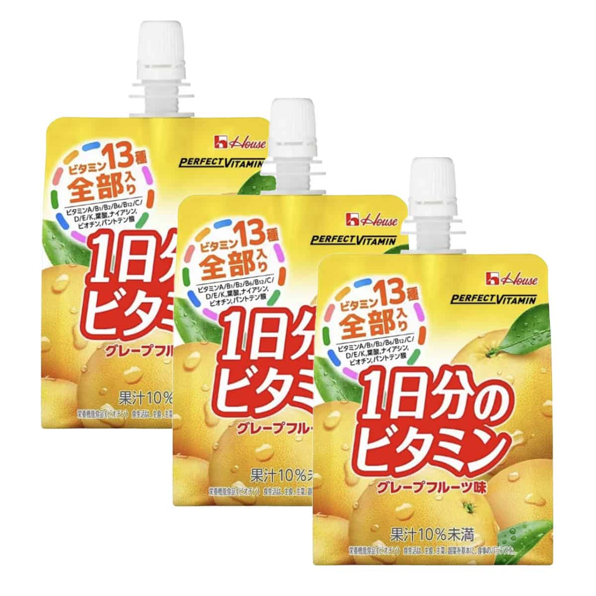 House Wellness Foods Perfect Vitamin Jelly Grapefruit Flavor 180g x 3 pcs