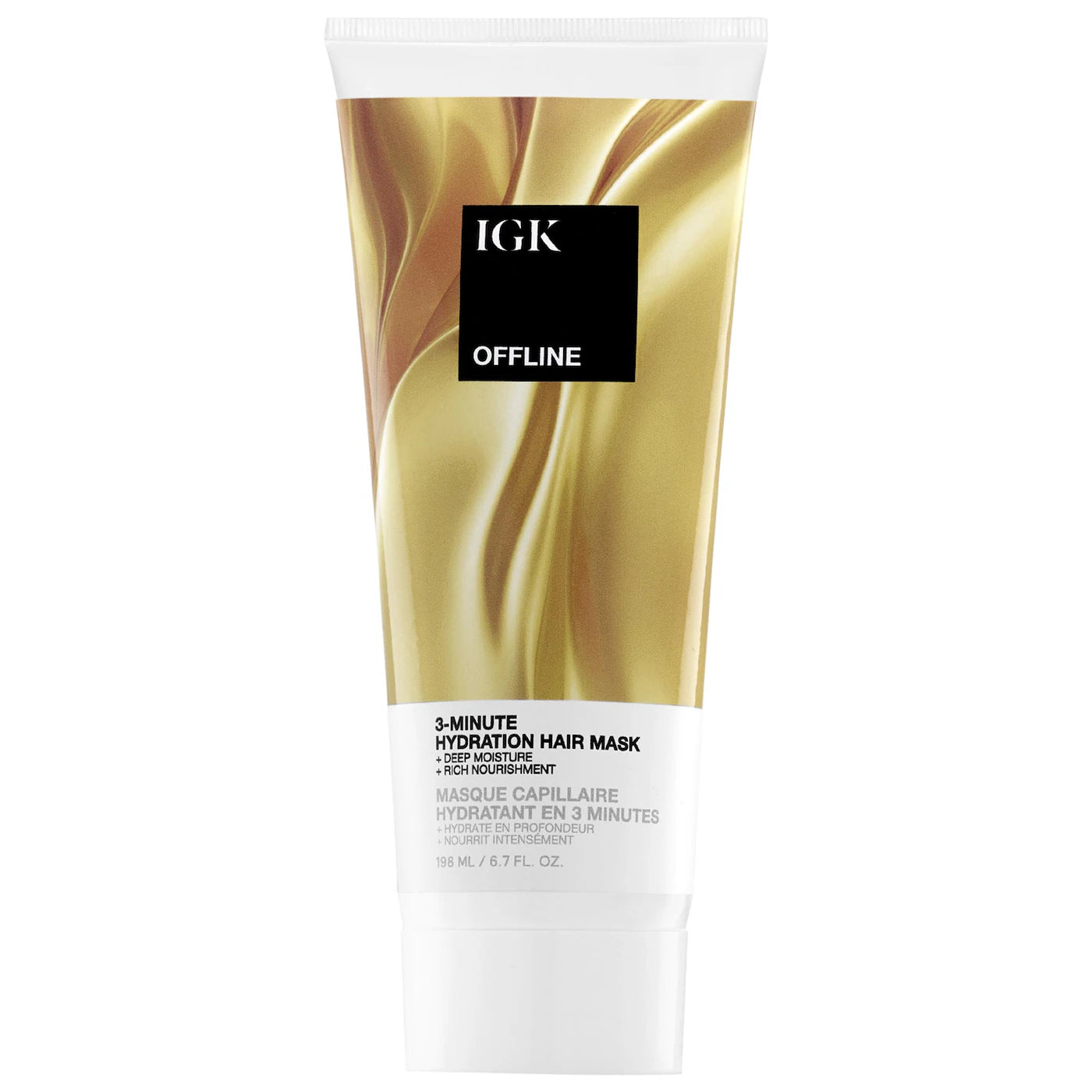 IGK Hair Offline 3-Minute Hydration Hair Mask 6.7 oz jar for quick, deep hydration and revitalizing dry hair