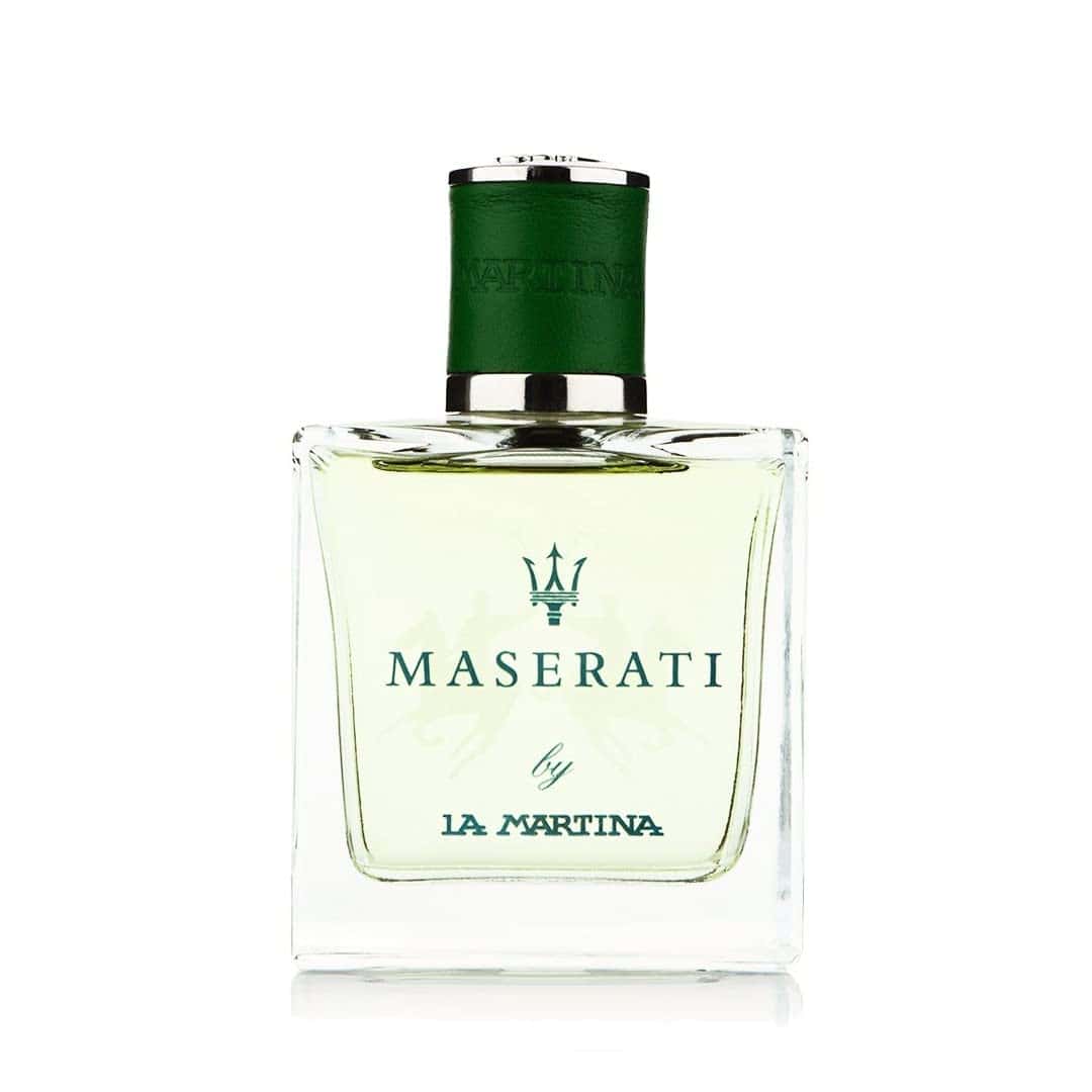Maserati by La Martina Eau de Toilette 3.4 oz bottle – sleek and masculine fragrance packaging.