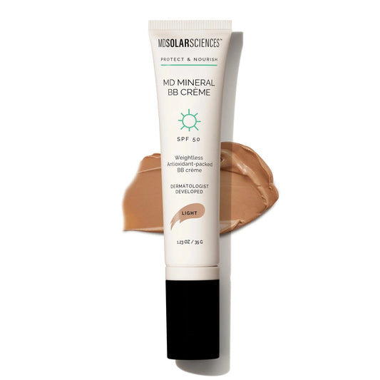 MDSolarSciences MD Mineral BB Crème SPF 50 1.23 OZ tube providing lightweight sun protection and skin coverage
