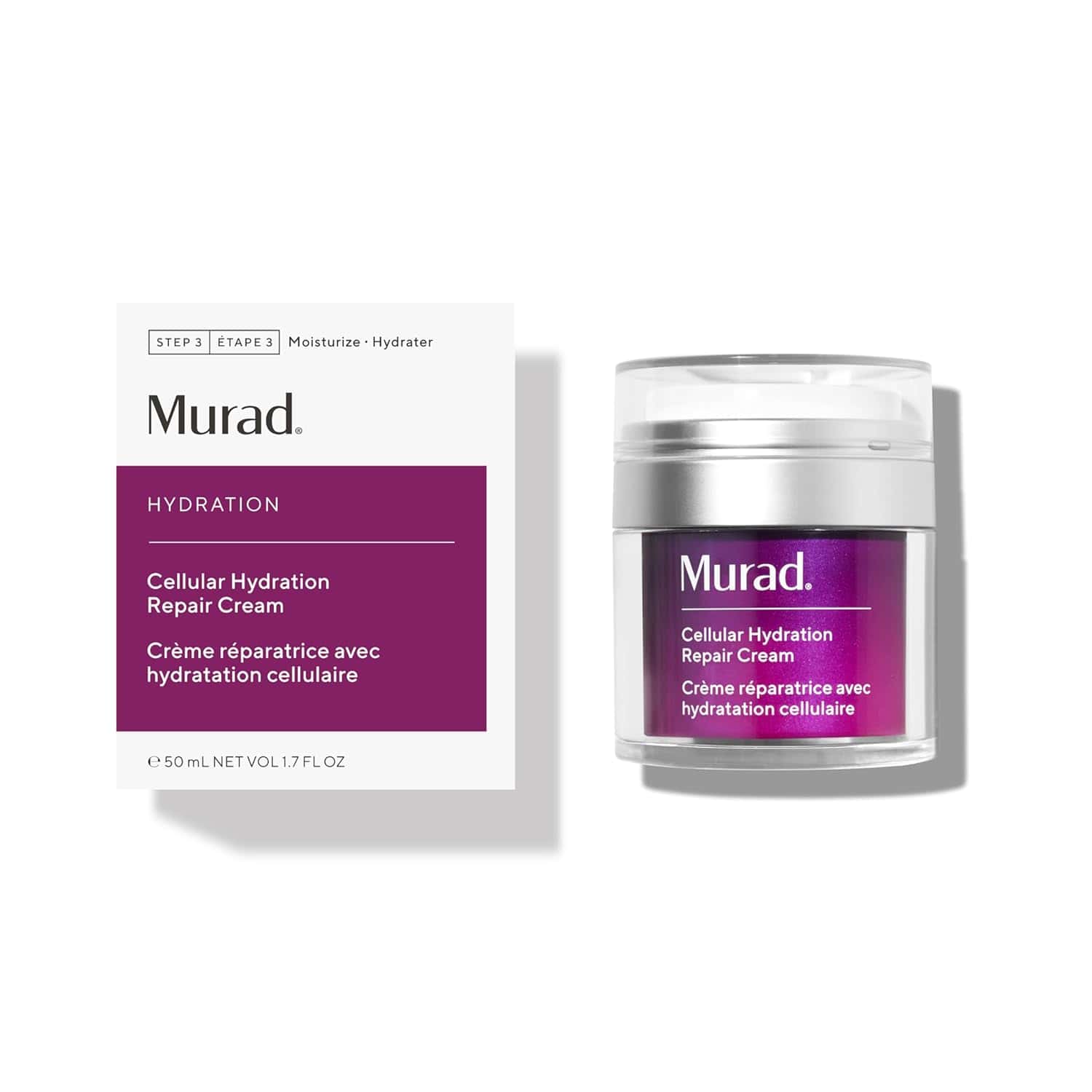 Murad Cellular Hydration Barrier Repair Cream Moisturizer 1.7 oz jar for restoring moisture, strengthening skin barrier, and soothing dryness