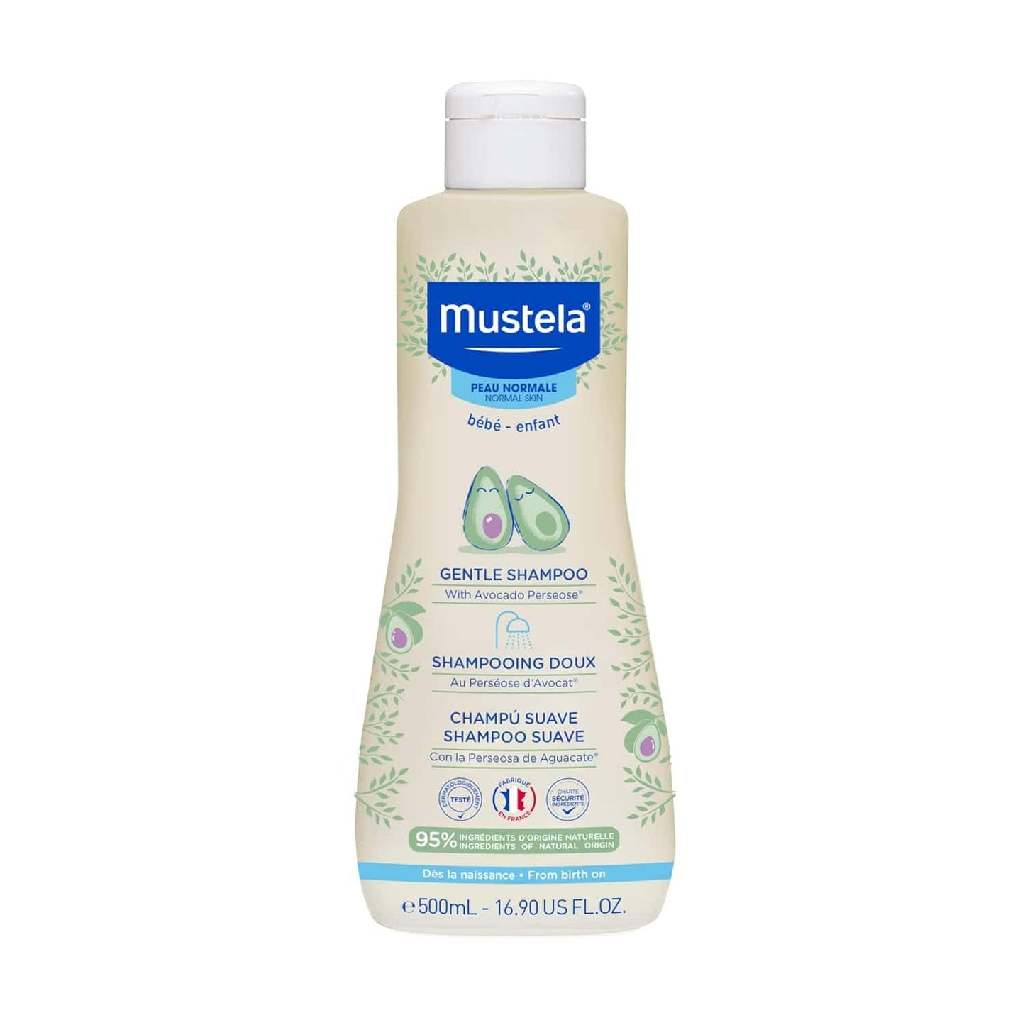 Mustela Gentle Shampoo 6.76 OZ – mild, tear-free shampoo for babies.