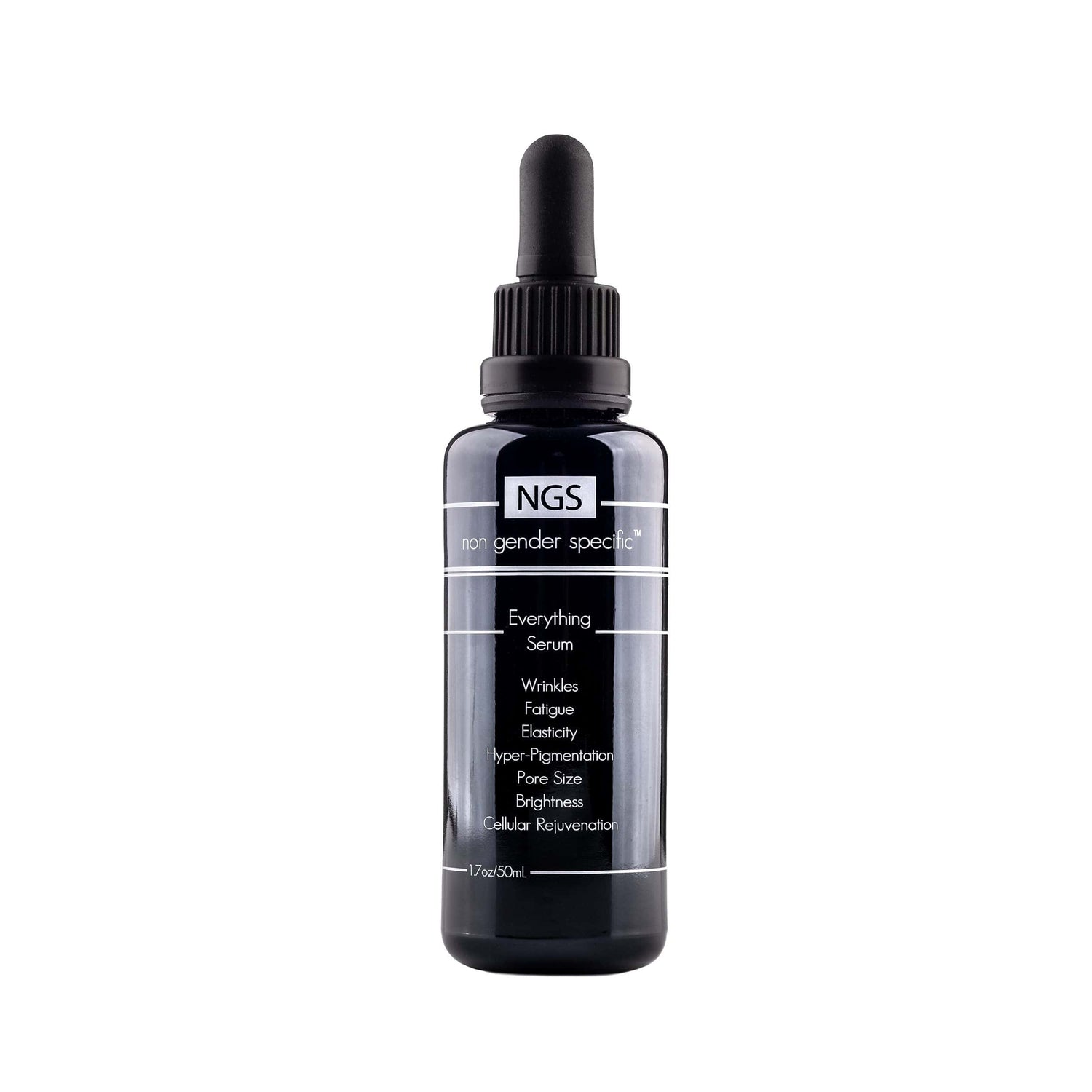 Non Gender Specific Everything Serum 1.7 oz bottle for brightening, firming, and hydrating all skin types