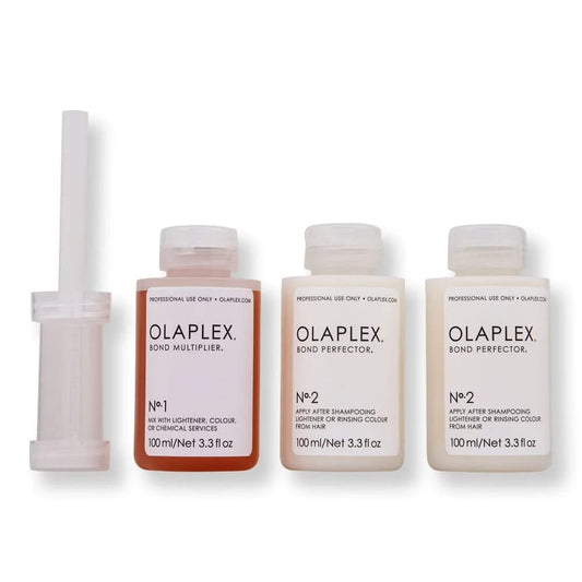 Olaplex Traveling Stylist Kit – Professional No.1 & No.2 repair system for salon-quality hair care on the go.