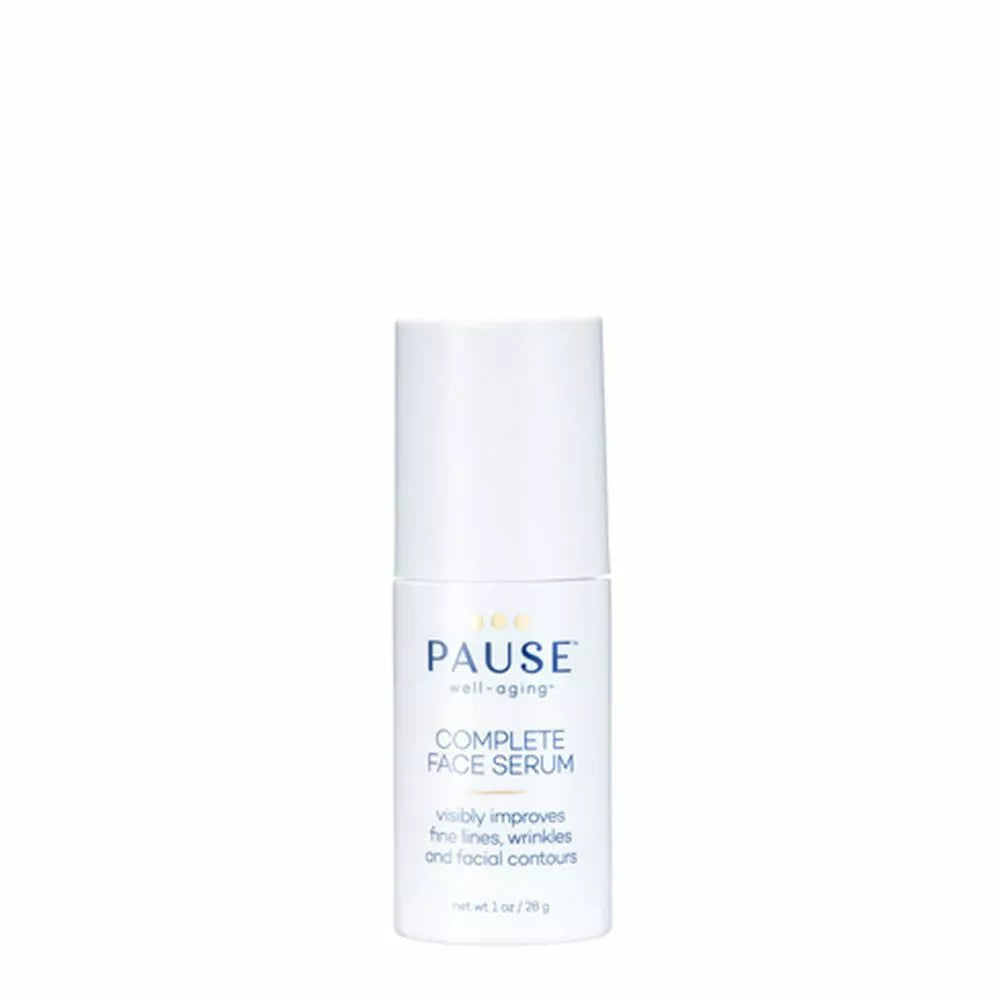 Pause Complete Face Serum 1 oz bottle for firming, hydrating, and revitalizing mature skin