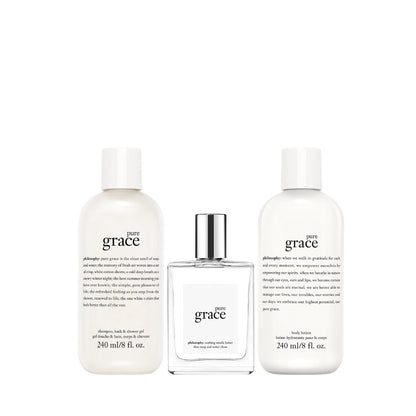 Philosophy Pure Grace EDT Gift Set Trio – Limited Edition fragrance set for a fresh, clean scent experience.