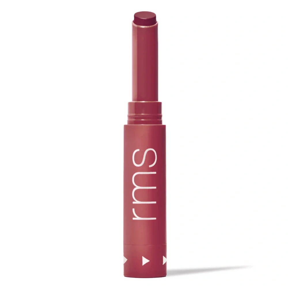 RMS Beauty Legendary Serum Lipstick in Angela shade – warm peachy nude with smooth, creamy texture