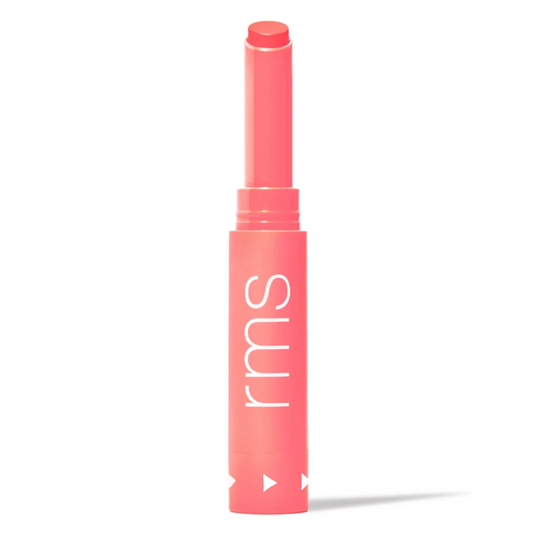 RMS Beauty Legendary Serum Lipstick in Melanie shade – rich creamy texture with vibrant pink color