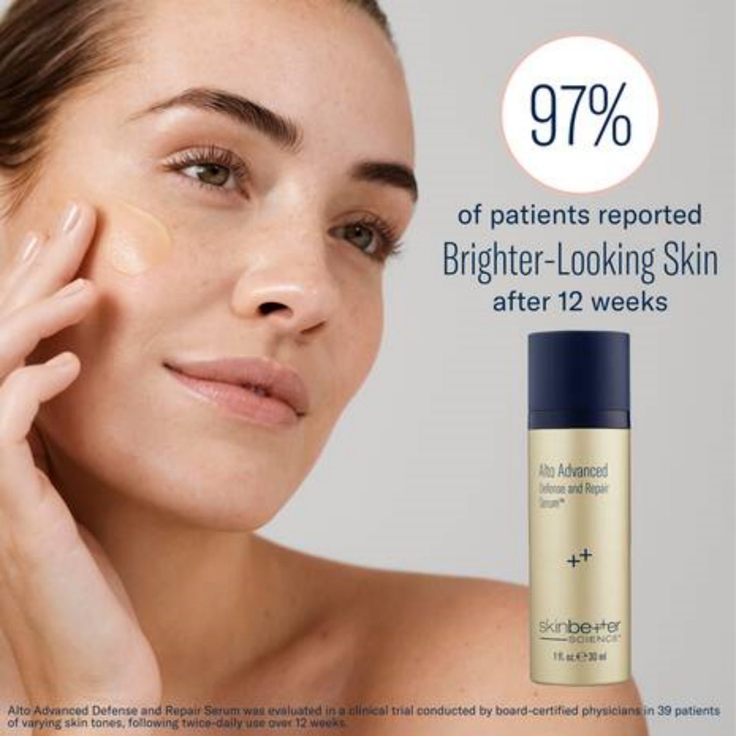 Skinbetter Alto Advanced Defense and Repair Serum 30 mL for repairing and defending skin against environmental damage.
