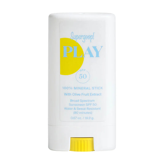 Supergoop! 100% Mineral Sunscreen Stick with Olive Fruit Extract SPF 50, 0.67 oz – Broad Spectrum Sun Protection