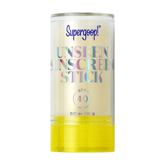 Supergoop! Unseen Sunscreen Stick SPF 40 0.7 OZ – Invisible, mess-free broad spectrum sun protection for on-the-go application.
