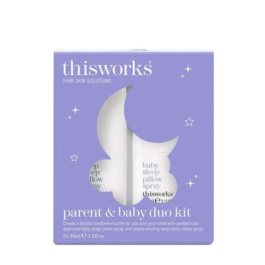 This Works Parent & Baby Duo Kit – includes Baby Sleep and Deep Sleep Pillow Sprays for a soothing bedtime routine