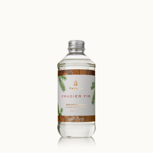 Thymes Frasier Fir Reed Diffuser Oil Refill 7.75 OZ – refreshing pine-scented home fragrance oil.
