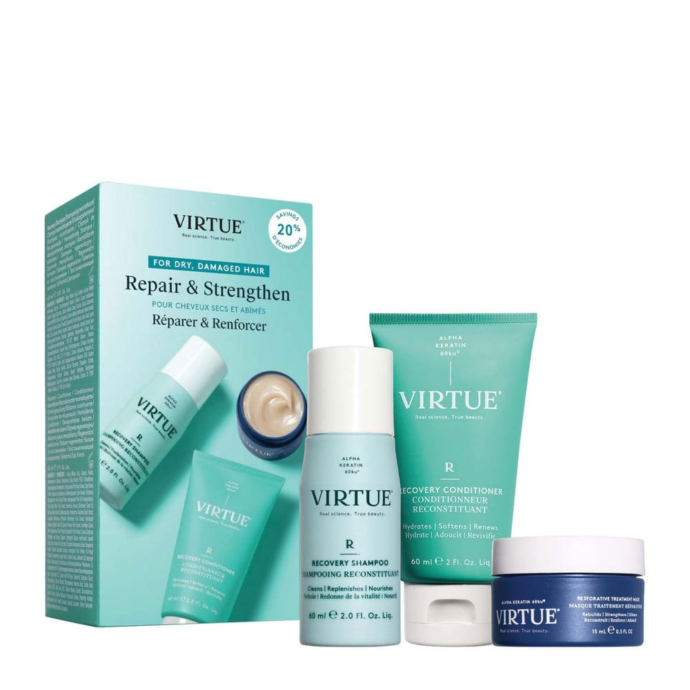 Virtue Recovery Discovery Kit – hair repair and strengthening treatment set







